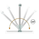 Rodo de Silicone Cabo 100CM/140CM Para Limpeza de Piso Vidros Com Gancho Secos e Molhados Uso Duplo Vassoura Mágica