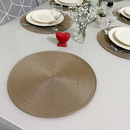 Kit 4/6 Peças Jogo Americano Redondo Sousplat Cozinha Jantar Descanso de Prato Sousplat Cozinha