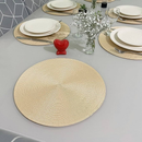 Kit 4/6 Peças Jogo Americano Redondo Sousplat Cozinha Jantar Descanso de Prato Sousplat Cozinha