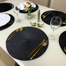 Kit 4/6 Peças Jogo Americano Redondo Sousplat Cozinha Jantar Descanso de Prato Sousplat Cozinha