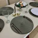 Kit 4/6 Peças Jogo Americano Redondo Sousplat Cozinha Jantar Descanso de Prato Sousplat Cozinha