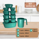 Kit Jogo de Cozinha c/16 Peças Potes de Plastico Hermetico Resistente Ideal Para Armazenar Alimentos