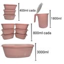 Kit Jogo de Cozinha c/16 Peças Potes de Plastico Hermetico Resistente Ideal Para Armazenar Alimentos