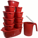 Kit Jogo de Cozinha c/16 Peças Potes de Plastico Hermetico Resistente Ideal Para Armazenar Alimentos