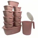 Kit Jogo de Cozinha c/16 Peças Potes de Plastico Hermetico Resistente Ideal Para Armazenar Alimentos