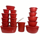 Kit Jogo de Cozinha c/16 Peças Potes de Plastico Hermetico Resistente Ideal Para Armazenar Alimentos