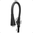 Torneira Gourmet Cozinha Bancada Preta Flexível 2 Jatos ABS Para Pia Mesa Área Gourmet Alta Moderna