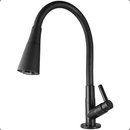 Torneira Gourmet Cozinha Bancada Preta Flexível 2 Jatos ABS Para Pia Mesa Área Gourmet Alta Moderna