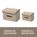 KIT2 Caixa Organizadora Dobrável com Tampa – Organizador Multiuso para Roupas, Brinquedos e Documentos