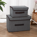 KIT2 Caixa Organizadora Dobrável com Tampa – Organizador Multiuso para Roupas, Brinquedos e Documentos
