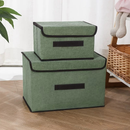 KIT2 Caixa Organizadora Dobrável com Tampa – Organizador Multiuso para Roupas, Brinquedos e Documentos