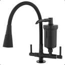 Torneira Gourmet Cozinha Bancada Preta Flexível 2 Jatos ABS Para Pia Mesa Área Gourmet Alta Moderna