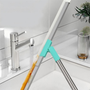 Rodo de Silicone Cabo 100CM/140CM Para Limpeza de Piso Vidros Com Gancho Secos e Molhados Uso Duplo Vassoura Mágica