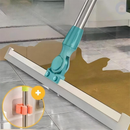 Rodo de Silicone Cabo 100CM/140CM Para Limpeza de Piso Vidros Com Gancho Secos e Molhados Uso Duplo Vassoura Mágica