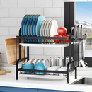 Escorredor Kitchen Rack Aço Inoxidável Organizador Louça Preto Pia Kitchen Rack 53cm Aço Ino