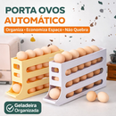 Suporte Porta Ovos Rolante 4 Andares Dispenser Armazena e Organizador de Ovos de Geladeira