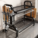 Escorredor Kitchen Rack Aço Inoxidável Organizador Louça Preto Pia Kitchen Rack 53cm Aço Ino