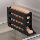 Suporte Porta Ovos Rolante 4 Andares Dispenser Armazena e Organizador de Ovos de Geladeira