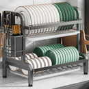Escorredor Kitchen Rack Aço Inoxidável Organizador Louça Preto Pia Kitchen Rack 53cm Aço Ino